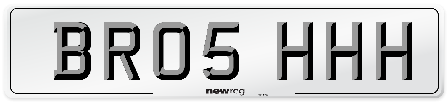 BR05 HHH Number Plate from New Reg
